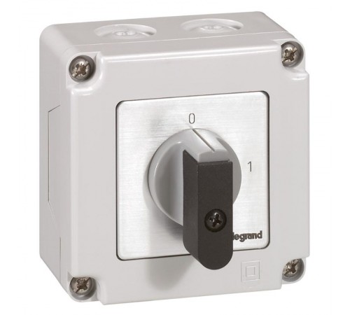 Переключатель - положение вкл/откл - PR 12 - 2П - 2 контакта - в коробке 76x76 мм  027711  Legrand