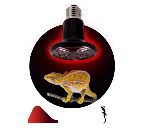 Инфракрасная лампа 150Вт Е27 FITO-150W-НQ керамическая серии CeramiHeat модель RX для брудера, рептилий  Б0052716  ЭРА
