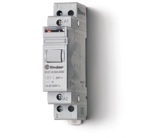 Модульное электромеханическое шаговое реле; 1NO 16А, 2 состояния; контакты AgNi; питание 8В АC; ширина 17.5мм  202180080000PAS  Finder