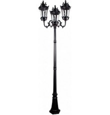 Светильник садово-парковый PL4009 3*60W 230V E27 680*680*2350мм черный (столб 2,32M)  11393  FERON