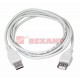 Шнур USB-A (male) штекер - USB-A (female) гнездо, длина 1,8 метра, белый (PE пакет)  18-1114  REXANT