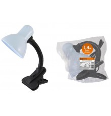 Светильник настольный прищепка 60Вт ЛН/КЛЛ/LED Е27 белый (мягкая упак.)  SQ0337-0117  TDM