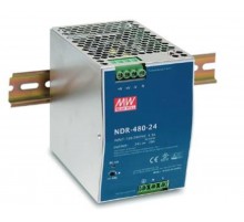 Источник питания на DIN-рейку 24 В,20 А,480 Вт, MEANWELL, I класс защиты, 85,5х125,2х128,5мм  NDR-480-24  VARTON