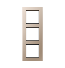 Рамка для вертикальной и горизонтальной установки, 3 поста; дюропласт; шампань; A CREATION  AC583CH  Jung