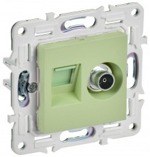 SKANDY Розетка двойная TV+RJ45 кат.5E SK-A14M мятный  SK-AK20-1-K06  IEK