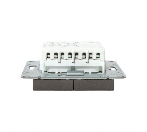 Механизм выключателя, двухклавишный, перекрёстный, мокко Эпика  UP1-SWM-22 EKF