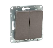 Механизм выключателя, двухклавишный, перекрёстный, мокко Эпика  UP1-SWM-22 EKF