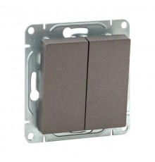 Механизм выключателя, двухклавишный, перекрёстный, мокко Эпика  UP1-SWM-22 EKF