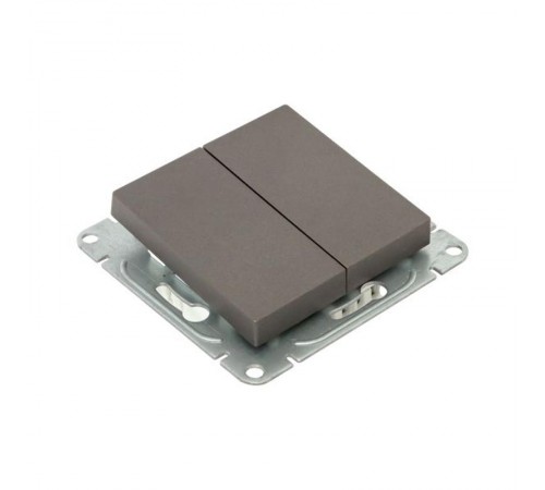 Механизм выключателя, двухклавишный, перекрёстный, мокко Эпика  UP1-SWM-22 EKF