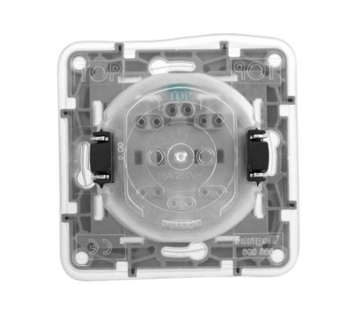 Etika Слоновая кость Розетка с заземлением IP 44 с крышкой и шторками, автозажимные клеммы,16А  672332  Legrand