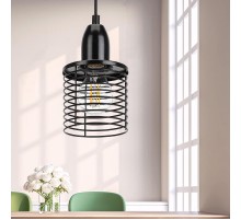 Светильник подвесной PL5 BK металл, E27, max 60W, d110 мм, черный  Б0037452  ЭРА