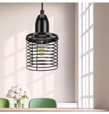 Светильник подвесной PL5 BK металл, E27, max 60W, d110 мм, черный  Б0037452  ЭРА