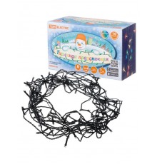 Гирлянда светодиодная СГ100MЗ10, многоцвет., зеленый шнур, 10м, 8 режимов, 250 В,  SQ0361-0041  TDM ELECTRIC