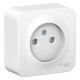 Blanca Белый О/У с изолирующей пластиной Розетка без заземления со шторками 16А, 250В  BLNRA001111  SE