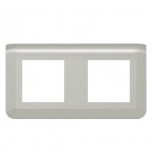 Рамка - Mosaic - 2Х2 модуля - алюминий  079304L  Legrand
