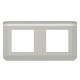 Рамка - Mosaic - 2Х2 модуля - алюминий  079304L  Legrand