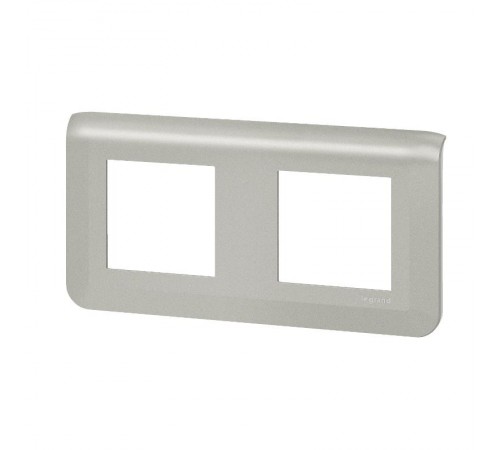 Рамка - Mosaic - 2Х2 модуля - алюминий  079304L  Legrand