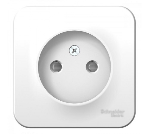 Blanca Белый О/У с изолирующей пластиной Розетка без заземления со шторками 16А, 250В  BLNRA001111  SE