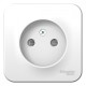 Blanca Белый О/У с изолирующей пластиной Розетка без заземления со шторками 16А, 250В  BLNRA001111  SE