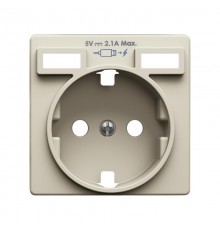Накладка для розетки Schuko с зарядным устройством 2хUSB цвета слоновая кость S82  8200049-031  Simon
