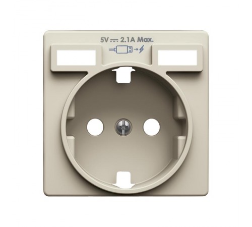 Накладка для розетки Schuko с зарядным устройством 2хUSB цвета слоновая кость S82  8200049-031  Simon