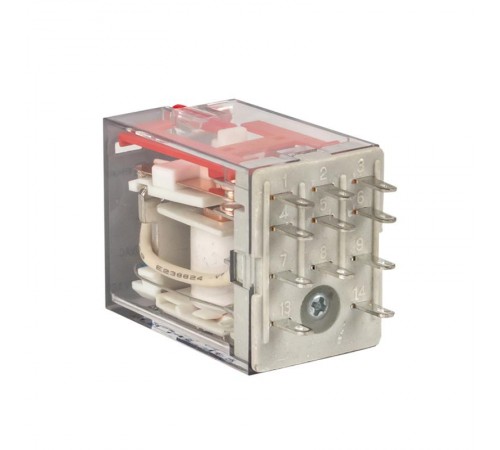 Реле промежуточное с кнопкой и мех. Индикацией RPAt 22/3 10A 230В AC  AVERES  rpat-22-3-230AC  EKF