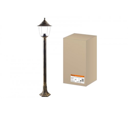 Светильник садово-парковый Прага Эл-11-73-125Б 60 Вт Е27 напольный на стойке h-1.25 м бронза, прозрачный плафон TDM  SQ0330-0541  TDM