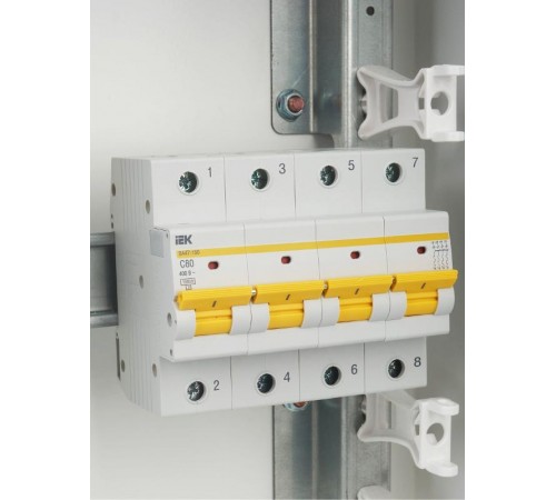 Выключатель автоматический четырехполюсный ВА47-150 80А C 15кА KARAT  MVA50-4-080-C  IEK