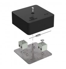 Коробка огнестойкая для кабель-канала 40-0450-FR2.5-4-П Е15-Е120 с термопредохранителем RAL9005 75х75х30 (87 шт/кор) черная  40-0450-9005-FR2.5-4-П 