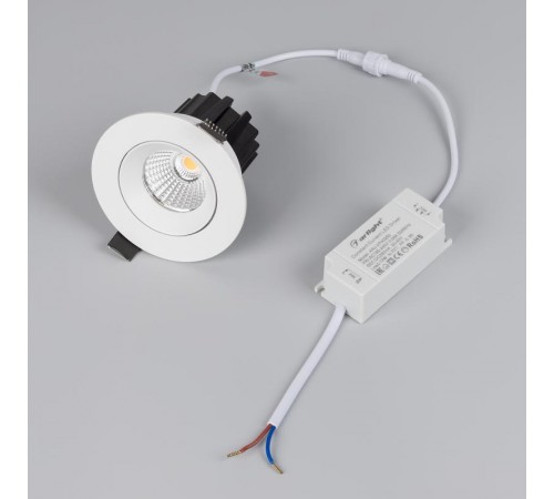 Светильник MS-ATOLL-BUILT-TURN-R94-10W Warm3000 (WH, 60 deg, 230V) (Arlight, IP54 Металл, 5 лет)  044603  Arlight  