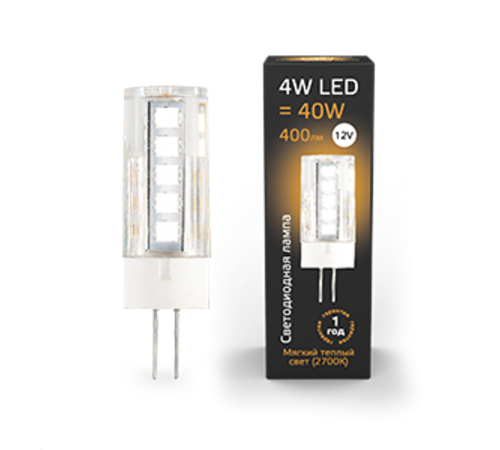 Лампа светодиодная LED 4Вт G4 12В 2700К керамика  207307104  Gauss