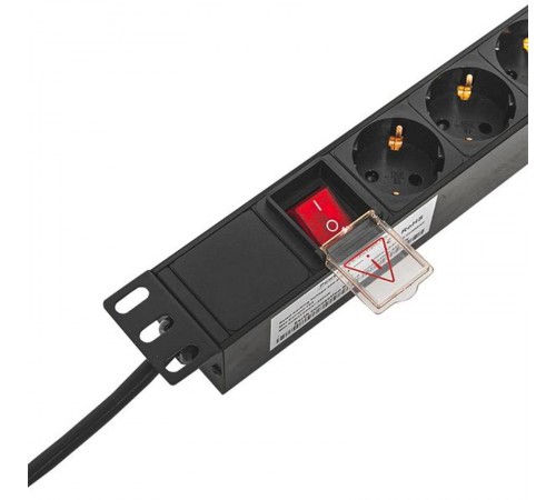 Блок розеток PDU TERACOM 19" 1U 16А/250В 7 розеток Schuko 2 метра 3x1,5 мм2 вилка Schuko  TRC-HPD-LS-16A-7SH-2MSH  EKF