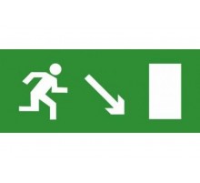 Эвакуационный знак ЭП06 Направо вниз 140x280 мм  ЭП06 140280  TechnoLux