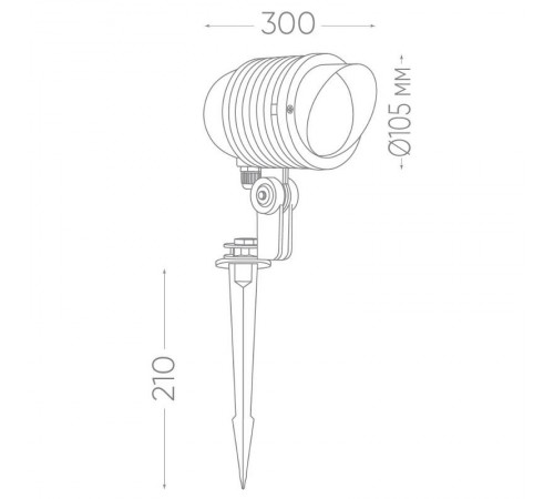 Светильник светодиодный грунтовый на колышке SP2705 , 85-265V, 6W холодный белый IP65  32129  FERON