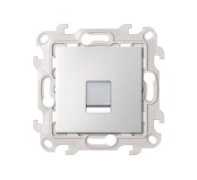 Розетка для передачи данных RJ45 Cat.6 UTP цвета алюминий S24 Harmonie  2410599-033  Simon