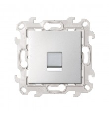 Розетка телефонная RJ11 цвета алюминий S24 Harmonie  2410480-033  Simon