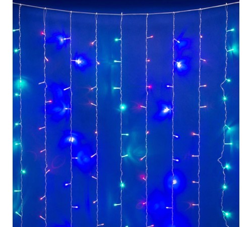 Занавес светодиодный  с контроллером ULD-C2030-240/DTA MULTI IP20   3х2м, 240 диодов. мультиколор. шнур прозр.  07943  Uniel