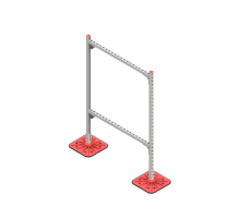 Опорная конструкция для гор. прямоуг. воздуховодов  TECHNORAPTOR FOOT 1000х1500  KM-TR-F-SSHRAD-1000-1500  КМ - профиль
