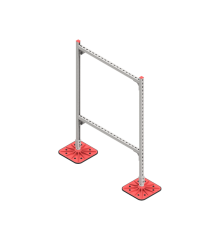 Опорная конструкция для гор. прямоуг. воздуховодов  TECHNORAPTOR FOOT 1000х1500  KM-TR-F-SSHRAD-1000-1500  КМ - профиль