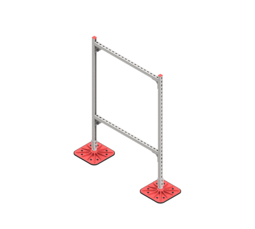 Опорная конструкция для гор. прямоуг. воздуховодов  TECHNORAPTOR FOOT 1000х1500  KM-TR-F-SSHRAD-1000-1500  КМ - профиль