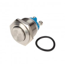 Кнопка антивандальная 16 Б/Фикс (2с винт) (ON)-OFF выпуклая  36-3231  REXANT