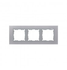 Simon 82 Рамка декоративная, 3 поста, S82 Nature, Металл, алюминий-алюминий  82937-33  Simon