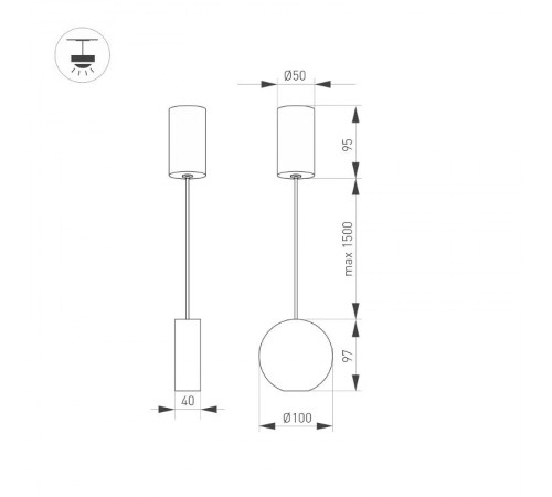 Светильник SP-ELEMENTA-ROLL-R100-9W Warm3000 (BK, 39 deg, 230V) (Arlight, IP40 Металл, 3 года)  032767  Arlight