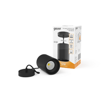 Светильник светодиодный накладной/подвесной HD038 12W (черный/черный) 3000K 79*100мм 1/20  HD038  Gauss