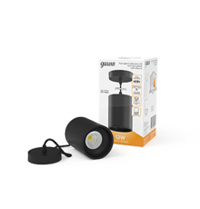 Светильник светодиодный накладной/подвесной HD038 12W (черный/черный) 3000K 79*100мм 1/20  HD038  Gauss