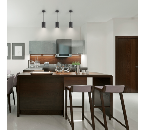 Светильник светодиодный накладной/подвесной HD038 12W (черный/черный) 3000K 79*100мм 1/20  HD038  Gauss