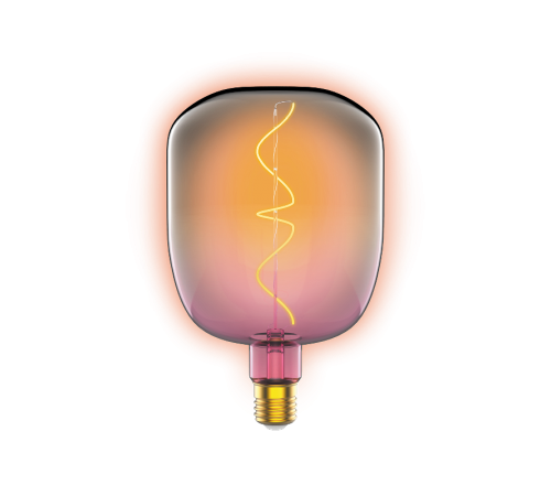 Лампа светодиодная LED Filament Flexible V140-DC Pink-Clear E27 5W 200lm 1800K 140*200mm 1/6  1010802105  Gauss