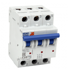 Выключатель автоматический модульный OptiDin BM63-3D13-10-УХЛ3  262779  КЭАЗ