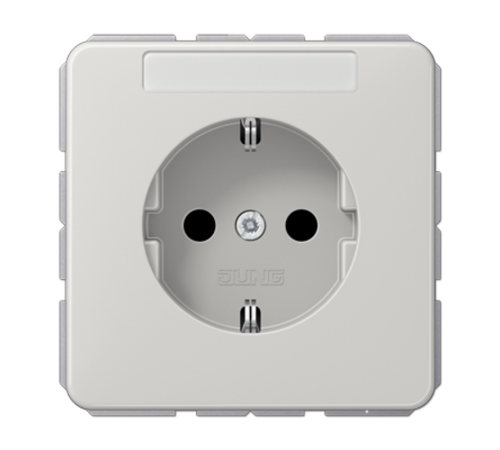 Штепсельная розетка SCHUKO 16A 250V~ с полем для надписи; светло-серая  CD1520NALG  Jung