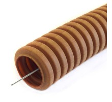 Труба гофрированная ПВХ легкая 350 Н бук д20 (100 м/уп) с/з   PR01.0033  Промрукав